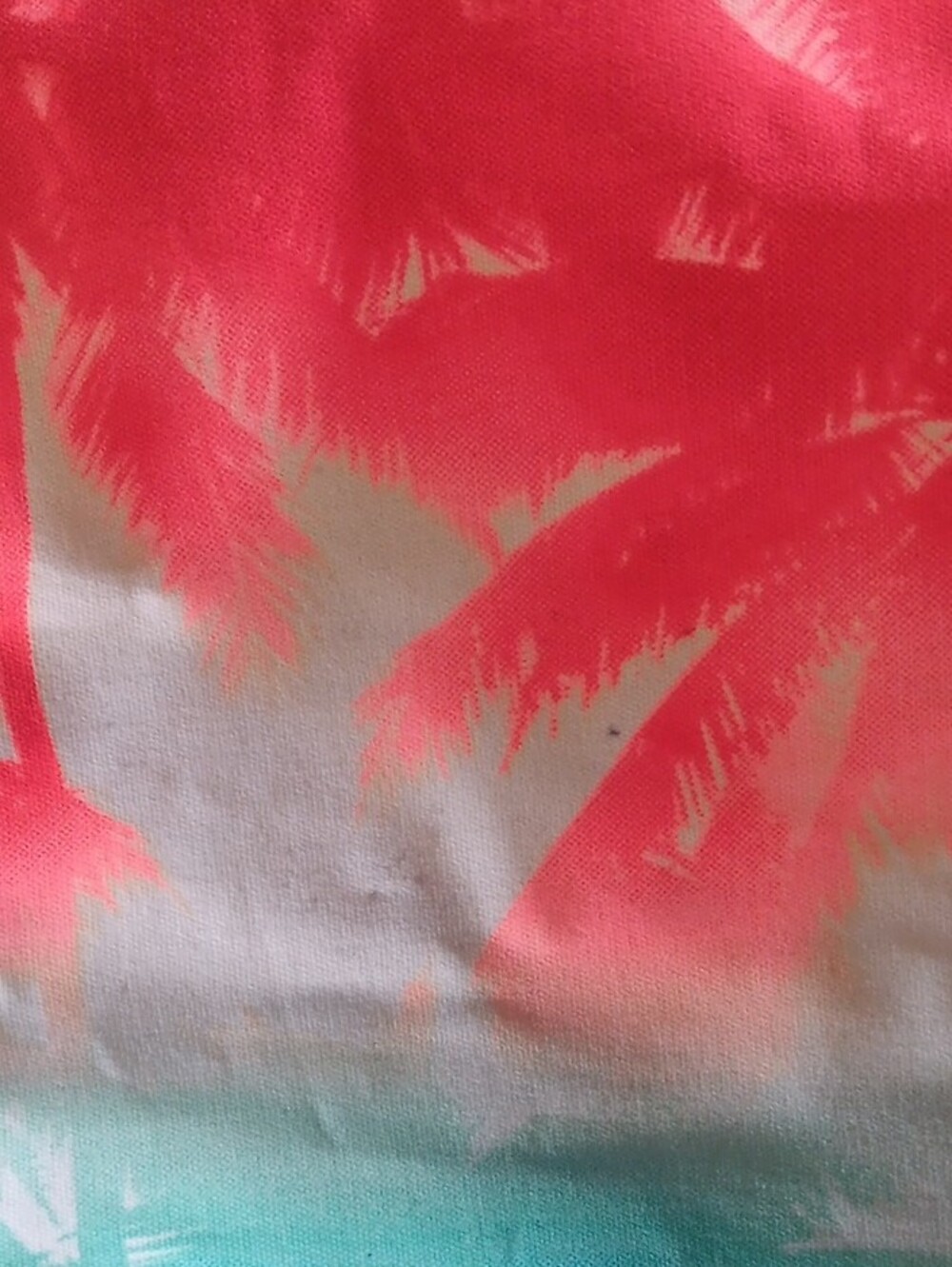 PINK Victoria's Secret Coral, Teal & Blue Ombre Palm Tote - Picture 4 of 5